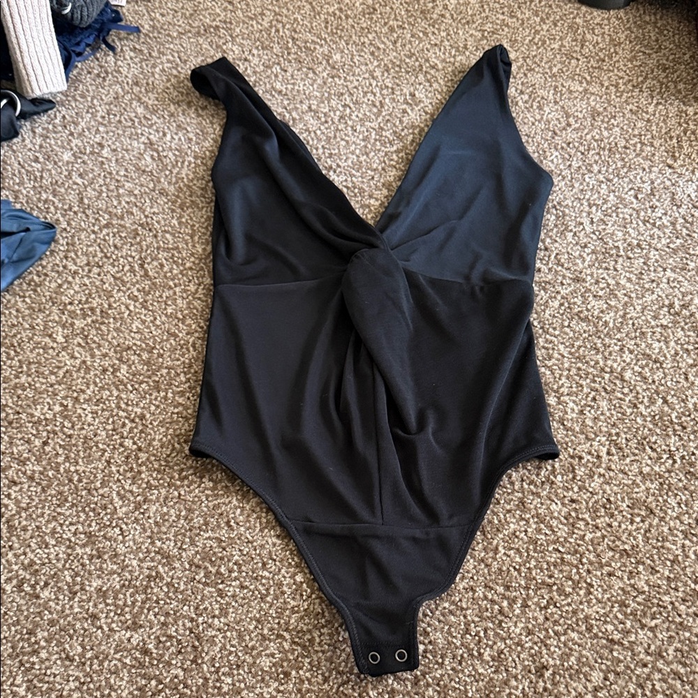 Abercrombie & Fitch Black Sleeveless Bodysuit